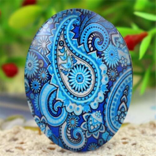 New Fashion 2pcs 30x40mm Handmade Photo Glass Cabochons (I2-26)