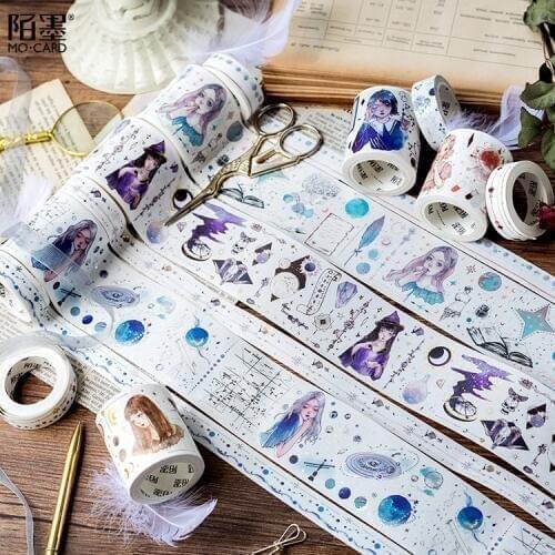 Novelty Architect Book Girl Washi Line Tape DIY Scrapbooking Sticker Label Masking Tape School Office Supply