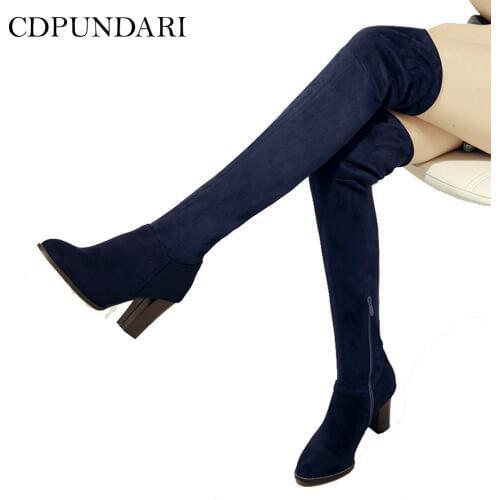High Heels Over The Knee Boots Women Thigh High Boots Ladies Autumn Winter Long boots Botas Mujer Bottine Femme