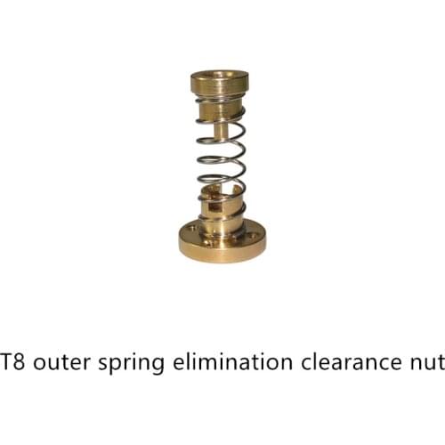 LINK CNC 3D printer T8 trapezoidal screw brass copper nut anti backlash Spring Kit lead 1mm 2mm 4mm 8mm EliminationGap