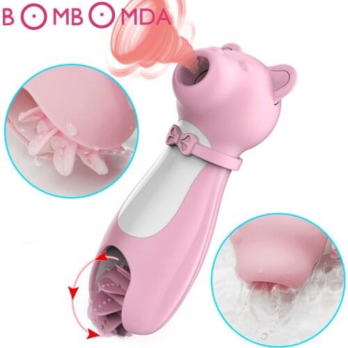 Sucking Vibrators G spot Clit Stimulation Vibration Nipple Sucker Erotic Adult Oral Sex Toys For Women Tongue Licking Clitoral