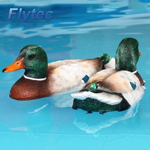 V201 Flytec RC Racing Duck Boat Radio RC Bait Ship Toys Vivid Duck Decor For Fishing Pool Pond Garden