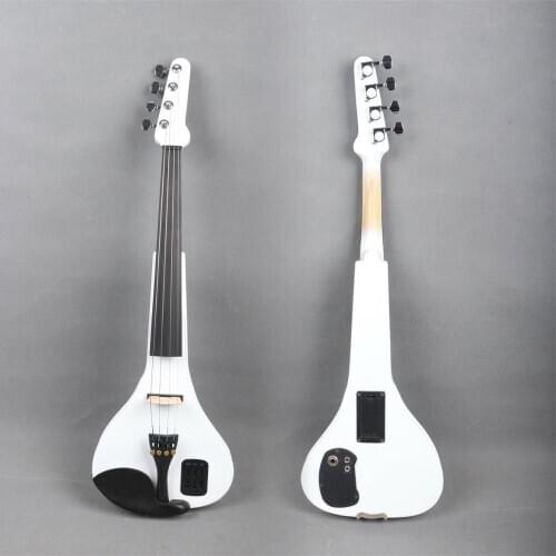 Yinfente 4/4 4 string MP3 JACK MAPLE WOOD WHITE Electric Silent Violin natural wood Free Case&Bow&Rosin#EV3