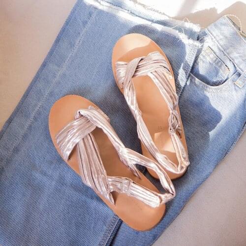 Womens Shoes 2021 Summer Flats Sandals Sweet Butterfly-knot Holiday Roman Shoes All-match Flip Flops Open Toe Sandalias Mujer