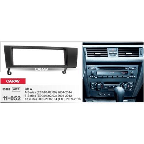1 Din Fascia For BMW 3-Series E90 E91 E92 E93 1-Series E87 E81 E82 E88 X1 E84 Z4 E89 Radio DVD Stereo Panel Dash Install Trim