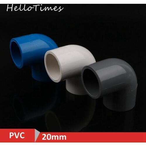 2pcs Inner Diameter 20mm 90 Degree Elbow Connectors Water Pipe Fittings Irrigation System PVC Plastic Adapter