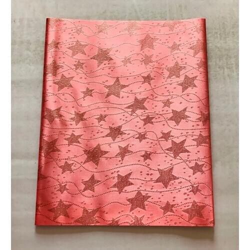 2018 New Design African Headtie Super Quality Orange Color Sego Gele headtie Stars Design Nigerian Wedding Accessory 2pcs/bag