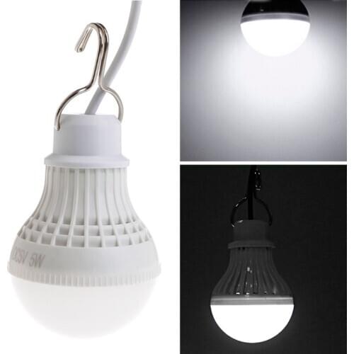 2021 New 5W 10 LED Energy Saving USB Bulb Light Camping Home Night Lamp Hook Switch