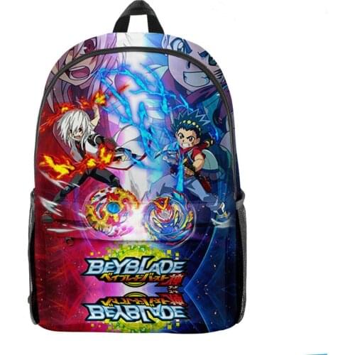 2021 Beyblade Burst Evolution 3D Print Men Women Backpack Oxford School Bag High Capacity Teenager Child Bag Travel Backpack