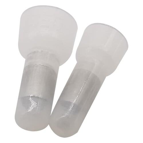 50Pcs Cap Pacifier Type Crimping Splice Terminals CE-1X CE-2X Crimping Cap Closed Wire Cable Terminal Nylon Crimp Caps AWG22-18