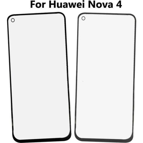 6.4'' Front Outer Glass Lens Touch Panel Screen For Huawei Nova 4 Touch Screen Nova4 Replacement LCD Front Touch Screen Glass