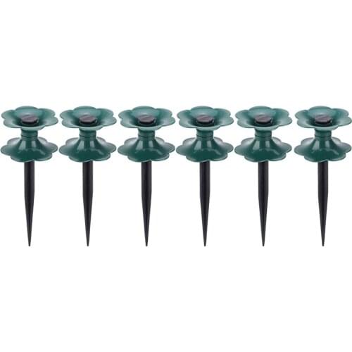 6 Pack Garden Hose Guide Spike,Duty Dark Green Spin Top, Keeps Garden Hose Out of Flower Beds, for Plant Protection