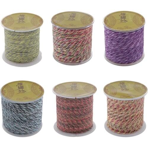 8M Color Braided Cord Tiwne Macrame For Bracelet Jewelry Making And Crafting