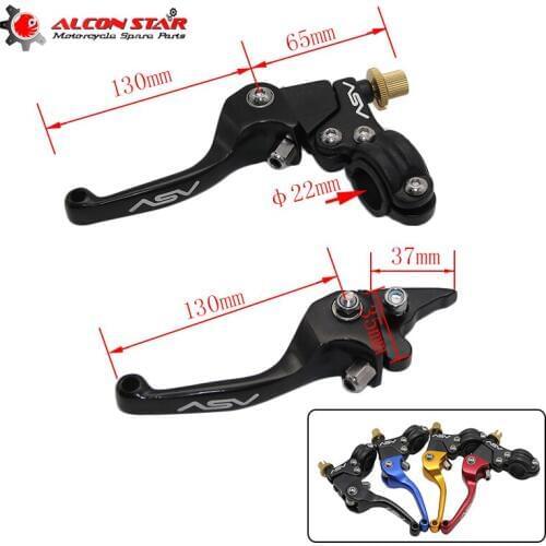 Alconstar- Aluminum Alloy ASV F3 Series Short Clutch Brake Folding Lever Fit Most Motor ATV Dirt Bike KXF CRF YFZ KLX CQR KLX