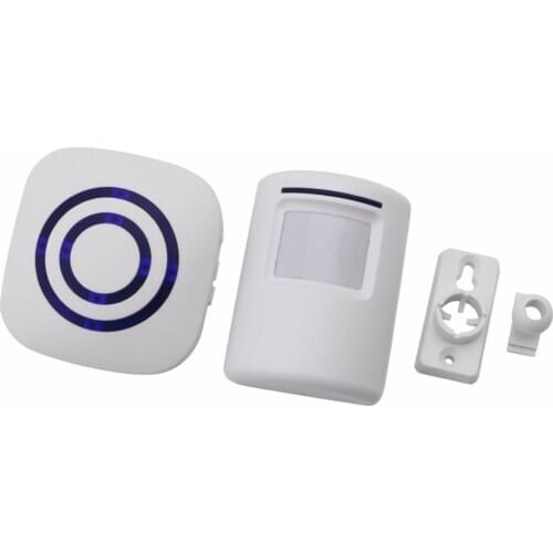 Wireless Infrared Motion Sensor Door Security Bell Alarm Chime EU/US Plug