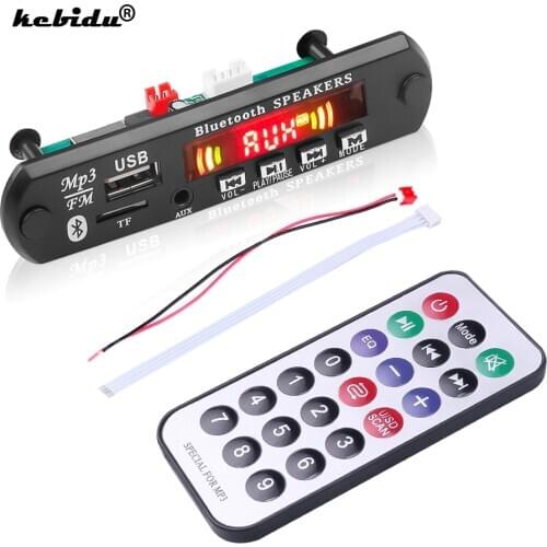 Bluetooth Module Audio Accessories with FM radio Support APP 5V 12V Car MP3 Player Bluetooth5.0 MP3 Decoder Board Card Reader
