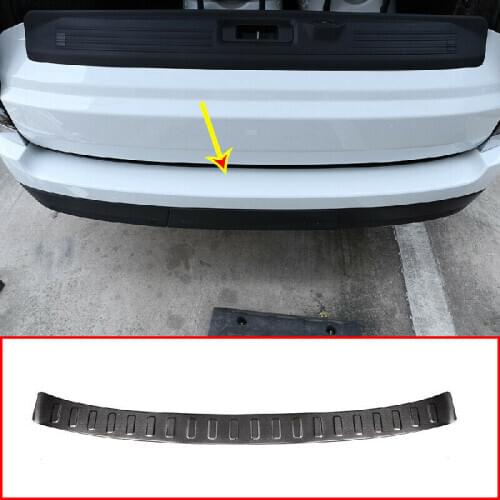 Black Titanium Rear Bumper Sill Scuff Plate for Range Rover Vogue 2013-2018