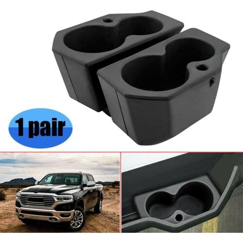Right & Left Side Door Trim Cupholders Organizer Compatible with Ram 1500 2500 4500 Vehicle Replace Accessories