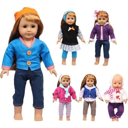 Baby Kid Birthday&Festival Gift Winter New Born Doll Clothes 6 Styles Fit 18 inch 43cm Our Generation Dolls