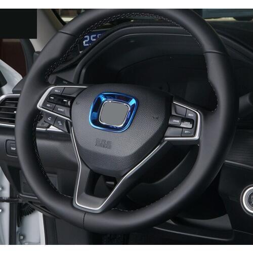 For Honda Accord 10th 2018 2019 Stainless Steel/ABS Car Steering Wheel Frame Trim Cover Sequins Interior Sticker Moulding Cover