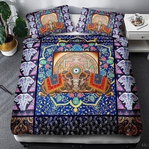 Nordic Bohemian Style Bedding Set Twin Full Queen Kiny Grinding Mao Quilt Cover Pillowcases 3pcs Microfiber ForBedroom Available