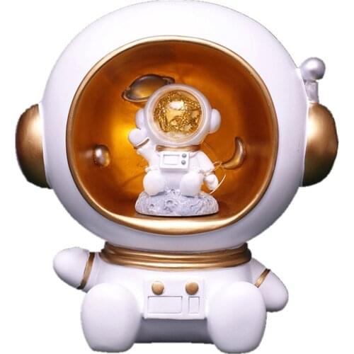Spaceman Star Light Resin Craft Piggy Bank Holiday Gift Birthday Gift Home Office Desktop Decoration