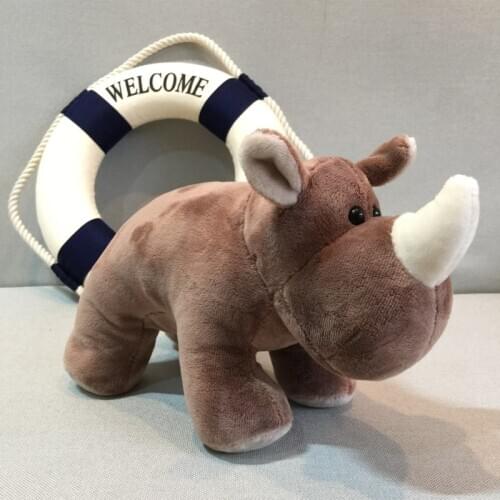 Creative Cartoon Rhino Dolls Stuffed Animal Pillow Rhinoceros Plush Doll Toy Baby Sleeping Juguetes Children Plush Toys BK50MR