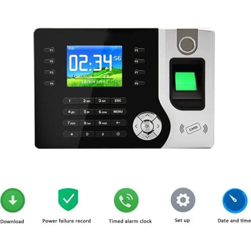 Fingerprint Time Attendance Machine TCP/IP Intelligent Biometric Fingerprint Machine Clock RFID Employee Check-in Recorder 12V
