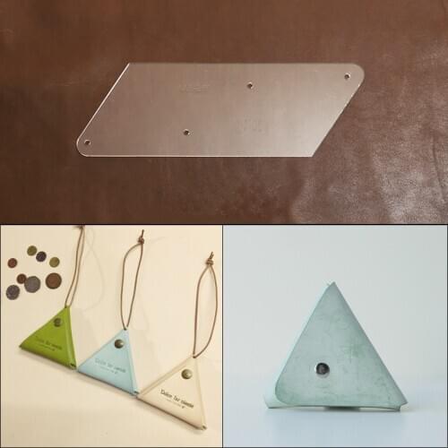 Fashion Cute Leather Coin Case Acrylic Template Transparent Pattern DIY Handmade Leather Small Storage Bag Designing Mold