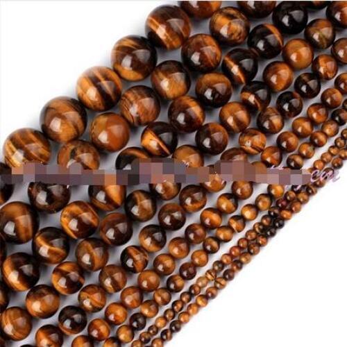 Natural Round Yellow Tiger Eyes Gem Stone Beads Strand 15 " 4,6, 8,10mm For Necklace Bracelet Jewelry Manufacturing, Free Sh