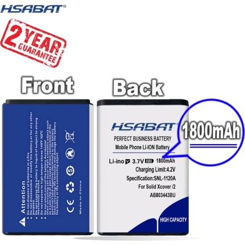 New Arrival [ HSABAT ] 1800mAh AB803443BU Replacement Battery for SAMSUNG for Solid Xcover Xcover 2 C3350 II GT-C3350
