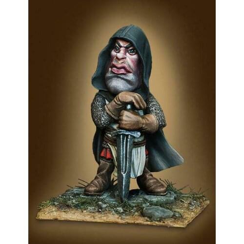 New Unassembled 1/32 45MM ancient man Templar with base Resin Figure Unpainted Model Kit