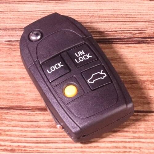 New Replacement 3-1 Buttons Remote Flip Folding Car Key Shell Uncut Case Blank Fit for Volvo S40 V40 C70 S60 S80 S90 XC70 XC90