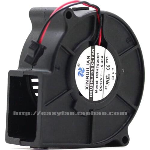NEW XINRUILIAN XFAN RBH7530B1 7530 7CM turbine Blower 12V cooling fan