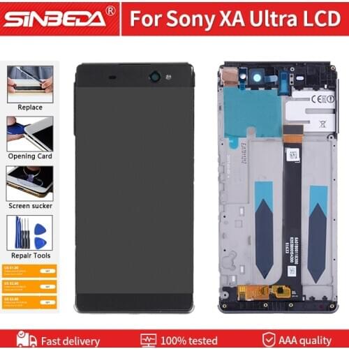 6.0" Original LCD Screen For SONY Xperia C6 XA Ultra F3211 F3212 F3215 LCD Display Touch Screen With Frame Digitizer Replacement