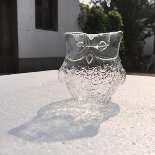 Glass Flower Planter Hydroponic Vase Terrarium Container Home Decoration Owl