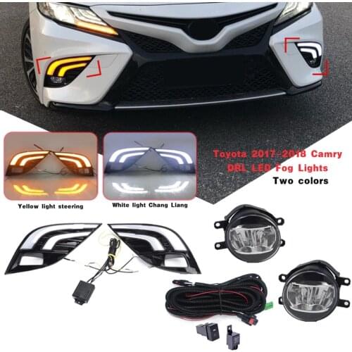 LED DRL Car Turn Signal Lamp Fog Light Wiring Kit Refit for Toyota Camry SE XSE 2018 LED Trunk Strip Car Light Assembly
