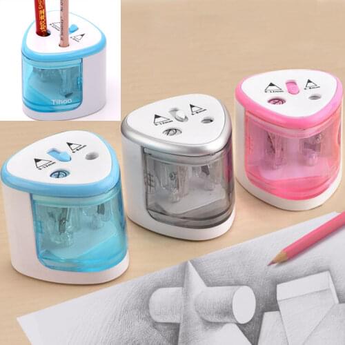 Two-Hole Electric Pencil Office Pencil Sharpener Automatically Switch The New Touch Screen Stationery