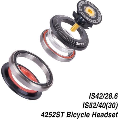 Bicycle Bearing Headset 42mm 52mm 4252ST CNC 1 1/8"-1 1/2" Tapered Tube fork Straight IS42 IS52 Head Tube Set