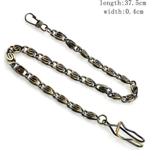 Vintage 37.5cm Stainless Steel Chain Necklace for men or women Jewelry Accessories Pocket Watch chain