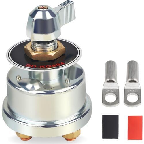 125A 8-60V Car Battery Disconnect Isolator Cut Off Terminal Master Switch Boat Marine 12V 24V Truck Auto Battery Power Switch