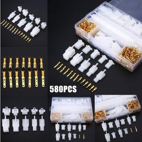 380/1200pcs 2/3/4/6 Pin Motorcycle Automotive Electrical Wire Terminal Plug Bike Car Terminals Male Female Cable Terminal Kit