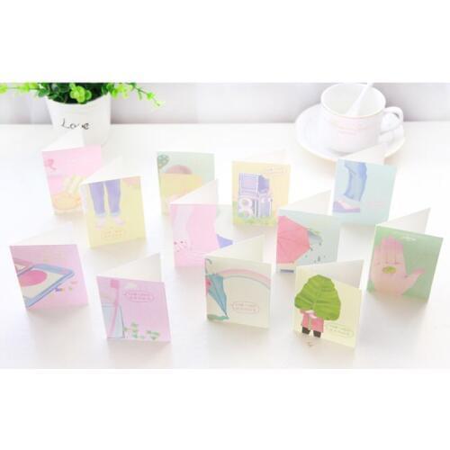 5pcs/lot 9*6.5cm DIY MINI kawaii cartoon envelope with greeting card Holiday card for message Birthday Christmas lomo gift card