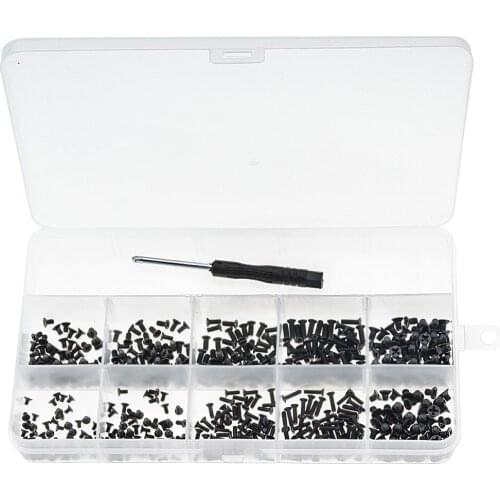 500PCS/Box M2 M2.5 M3 KM Screw Flat Head Phillips Screws For Laptop Notebook Screws Set Kit Computer Small Screw