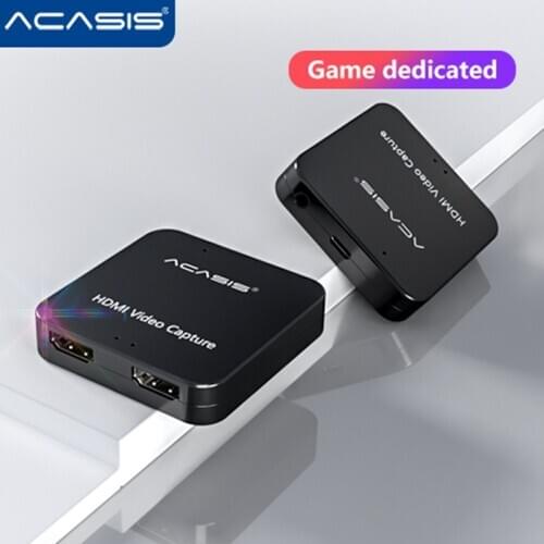 Acasis 4K Type C to HDMI-compatible Video Capture Card 1080p Game Capture Card Recorder Box Device for Live Streaming