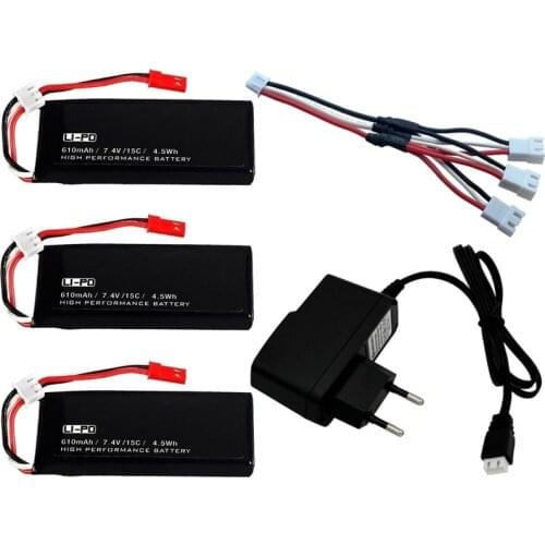 Original 7.4v 610mah Lipo Battery battery With Charger For Hubsan X4 H502S H502E H216A For RC Quadcopter Drone Parts