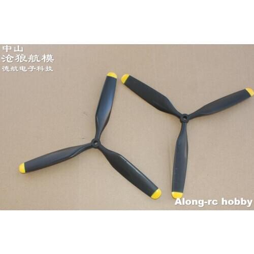 Free shipping -3PCS 9507S or 9507R 3 blades Propeller for RC airplane part Flightline B-24 Liberator or OV-10A Bronco