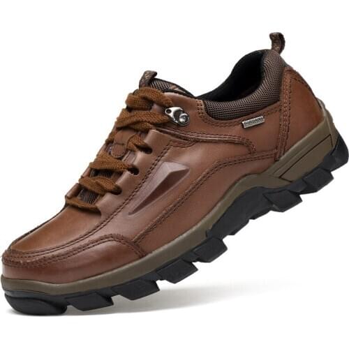 New Size 37~47 High Quality Genuine Leather Shoes,Handmade Fashion Winter Shoes For Men,Outdoor Stylish Casual Men Ankle Boots