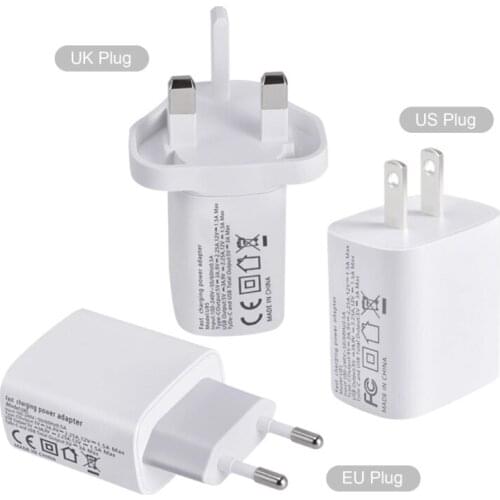 Fast Charger Power Adapter For iPhone 12 11 8 Plus Samsung Xiaomi Huawei Phone PD Charger 20W QC3.0 USB Type C charge Adapter