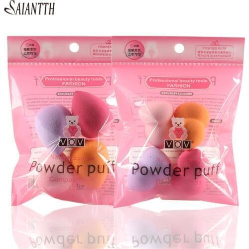 SAIANTTH Gourd Puff Water Drop Puff Dry wet double use Clean Face Beauty Makeup Egg Makeup Sponge Puff with Beautiful Retail Bag